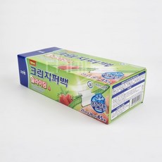 크린랩 슬라이딩 지퍼백 대용량 투명 슬라이드 일회용 크린지퍼백 냉장고정리, 대(L), 45개입, 1개