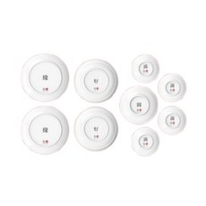 HerherS TKP頂級不沾瓷大圓滿九件式禮盒裝 瓷餐具組 簡約設計, 白色, 1套, 深盤(W19*D19*H4 cm) x2，淺盤(W23*D23*H2 cm) x2，飯碗(W12*D12*H6 cm) x4，湯碗(W16*D16*H6 cm) x1