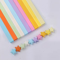 보쉘 별접기 별종이 별색종이 종이별, 1350매, 파스텔톤 10색