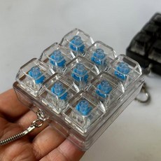 키보드키링 LED타건 딸깍소리 키캡 악세사리 DIY Fidget 키 체인 버튼 릴리프 스트레스 리무버 클리커 장난감 캡 9 손가락 성인, 6)E, 1개