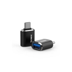 베이식스 USB A TO C타입 OTG젠더 A30, 실버, 1개