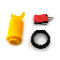 Happ 아케이드 멀티케이드 푸시 버튼 내구성 잠마 게임 스위치 8 색 오렌지 퍼플 바탑 머신, 09 yellow