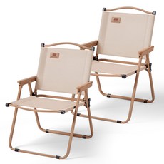 탄씨엔쯔 팔걸이 캠핑 커밋 의자 대형 TXCAA34066379, 2개, 카키