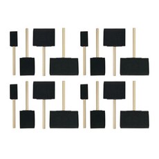 GHSHOP 어린이 페인트 스폰지 거품 브러시 아트 공예 휴대용 나무 손잡이 그림 어린이를위한 성인 성인 얼룩 아크릴, 검은색, 스펀지