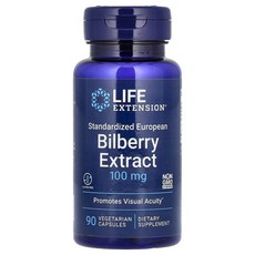 라이프익스텐션 유러피언 빌베리 추출물 100mg 90캡슐 Life Extension, 90회분, 1개