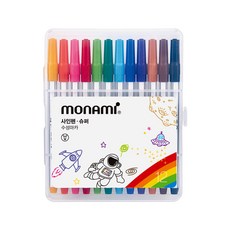 모나미 사인펜 슈퍼, 12색, 1개