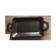 YU＊ZU＊KI kakera 雙耳長方陶瓷缽 - 多色可選，日式簡約風餐具，輕鬆盛裝小菜點心, 雙耳長缽- 酷黑, 1個