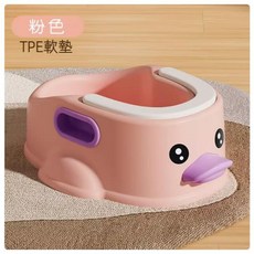 兒童鴨子造型學習便盆，TPE材質，適合嬰幼兒, 粉色, 1個