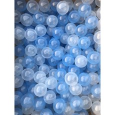 球的世界工廠 台灣製 外銷限定海洋球 透明藍遊戲球 50球 透明海色系波波球 親子餐廳/民宿, 透明藍+透明混色50球, 1個