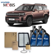 디올뉴 싼타페 MX5 하이브리드 (23-26년식) 킥스합성유+순정필터세트 0W20, 1개