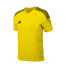 아디다스 주니어 브라이트옐로 클래식디자인 축구 유니폼 반팔 저지