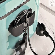 코드 정리 케이블정리 부착식 롤링 코드거치대 케이블 선정리 코드걸이 사무실 책상 멀티탭 정리 홀더, 롤링 코드거치대(블랙)