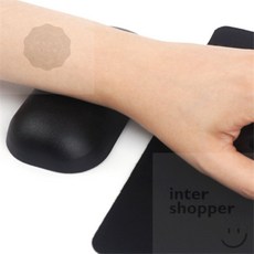 라온픽 손목 보호 쿠션 손목보호마우스패드, 블랙