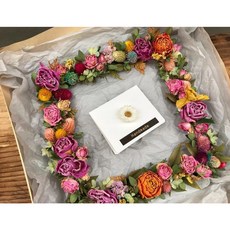 납골당 사각 리스 드라이플라워 그리운마음 유골함화관 봉안당리스, 사용안함