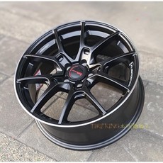 MAHOM MFF5 17吋旋壓鋁圈 黑底車邊 5/100 5/108 5/112 5/114.3 G025參考, 1個