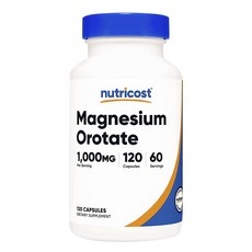 nutricost 乳清酸鎂膠囊 1000mg, 1瓶, 120顆