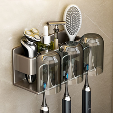 휴대용 양치컵 칫솔, 그레이 3구