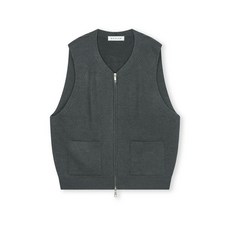 BESLOW MILITARY KNIT ZIP-UP VEST CHARCOAL 24SSMIKNZUVECH 377101