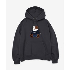 예일 소프트 불독 아플리케 후드_차콜 139001