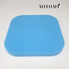올폼 HR25 방석용 고탄성 스펀지 정사각 라운딩 36 X 36 X 4cm 고탄성 하드 블루 컬러, 블루컬러1개(스펀지만)