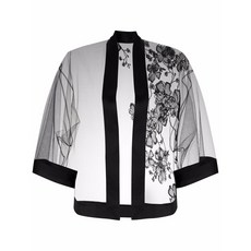 카린길슨 플로럴 자수 튤 로브