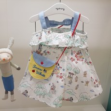 아가방 40% 여름 베이비페어 디즈니베이비 백설공주님 ~여름 부탁해 쏘쿨 시원 유아 원피스 끈소매 바람쑈숑 치마 좋아하는 3살 4살 최고인기 유아 원피스 외출복