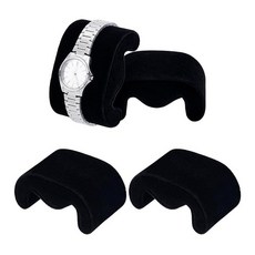 UNICRAFTALE 블랙 벨벳 주얼리 시계 케이스 베개 M 모양 팔찌 디스플레이 쿠션 교체 홈 데코 4개 312864