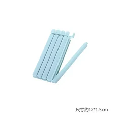 10개입 봉투 밀봉 클립 플라스틱 컬러풀 커피 감자칩 주방 봉투용 간식 보관, 01 Blue-12cm, 1, 10