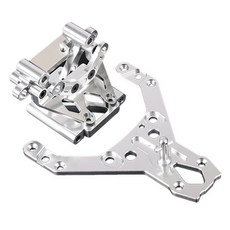CNC 합금 프론트 타워 벌크 헤드 서포트 키트 HPI Rovan King Motor Baja 5B Buggy Rc 자동차 장난감 부품, [02] SILVER, 1개