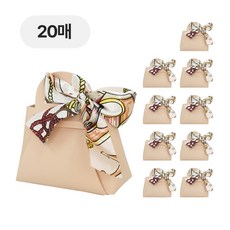 디어플레이스 미니 가죽 구디백 답례품 선물 간식 가방, 20개, 03.베이비핑크