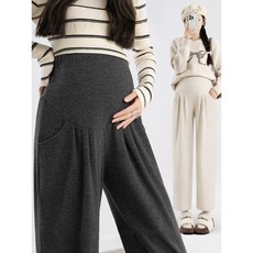 孕婦休閒褲 春秋外穿款 托腹褲 直筒闊腿褲 打底褲 舒適托腹設計 孕期必備