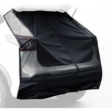 자동차 테일게이트 메시 스크린 68.5x59 SUV 캠핑용 마그네틱 카넷 자외선 및 버그 방지 SUV용 휴대용 MPV 캠핑 액세서리 블랙, 74.8"x65"