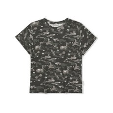 [이스케이프프롬] 로고플레이 카모 풀프린트 슬림핏 반팔티