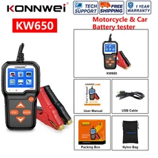 KONNWEI KW650 6V12V 자동차 오토바이 배터리 테스터 100-2000 CCA 파형 분석기 크랭킹 충전 진단 도구, 01 KW650
