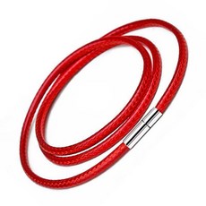 紅色蠟皮繩 項鍊繩 吊墜繩 1.5mm 45cm, 紅色1條裝,1毫米粗40釐米長, 1個