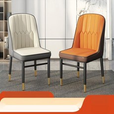 카페 인테리어의자 철제 업소용 패브릭 팔걸이의자, 44. 그레이(레더)블랙골드