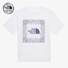 (노스페이스 공식) 남성 반다나 반팔 티셔츠 NT7UR13B_WHT