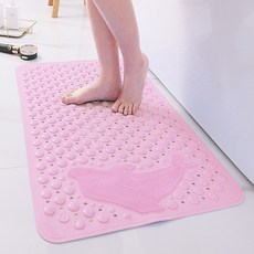 나레스트 욕실 욕조 안전 미끄럼방지 돌고래 화장실 매트 물빠짐 대형 PVC 깔판 발판, 핑크, 1개