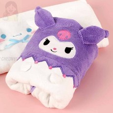 산리오 시나모롤 마이멜로디 쿠로미 바스타올 헤어타월, 헤어타월_쿠로미, 1개