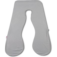 메이즈 쿨링 임신 베개 커버 임산부 U자형 저지 그레이, 55 inch, Light Gray