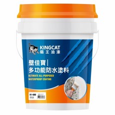歐樂克修繕家 貓王 K1-680 5加侖 壁佳寶 牆面防水塗料，室內外牆面通用，DIY修繕首選, 白色, 1罐