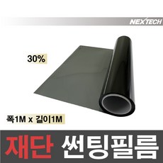 AUTOMAX 자동차 열차단 썬팅필름 NEXTECH 길이재단 썬팅지, 30%, 1m x 1m