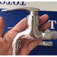 日本東陶衛浴旗艦 全銅洗衣機龍頭 單冷快開式龍頭 拖把池龍頭 陽台一進二出閥門水龍頭, 1個, TOTO短款（帶洗衣機快接）