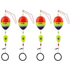 크크섬 5초채비완성 바다 구멍찌 세트 4개입 (야광캐미증정), 2.0호, 4개