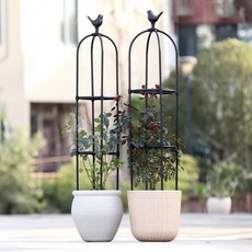 HK.sell 버드돔 화분 지지대 장미 넝쿨 홈가드닝, 블랙, 원지름 32cm/높이 115cm, 1개
