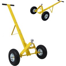 트레일러 돌리 600파운드 용량 178인치 히치 볼 10인치 공기 타이어 보트 수상기 제트스키 이동용 무버 검은색 분체도장 강철 노란색, Yellow