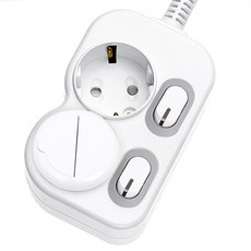 에코파워탭 국내 제조 개별 절전 멀티탭 2구 EPM-L202 + 안전커버, 4.5m, 화이트, 1개