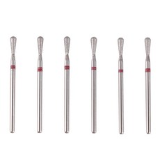 MZCMSL 실린더 큐티클 드릴 비트 세트 라운드 탑 러시안 매니큐어 비트 6개 샹크 E파일 비트 3/32 (중간), Cylinder -Ball (Fine)