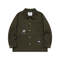 매장정품 Lee 키즈 패치워크 면트윌 자켓 카키 LK2501JK03KH