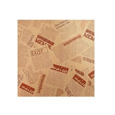 OFAT STORE 復古風防水防油紙 食品級耐熱烘焙紙 漢堡三明治包裝墊紙 適用氣炸鍋 20x20/25x25cm, 1個